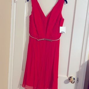 Donna Morgan V-Neck Chiffon Dress